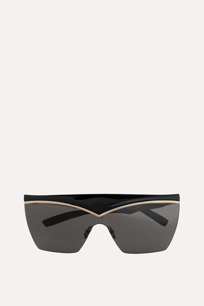 D-Frame Gold-Tone & Acetate Sunglasses from Saint Laurent Eyewear