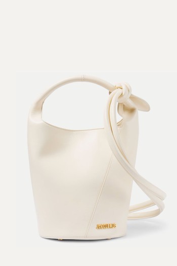 Le Petit Tourni Mini Leather Bucket Bag from Jacquemus