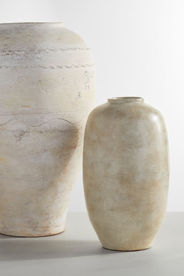 Artisan Hand Painted Terra Cotta Vase Collection from Pottery Barn