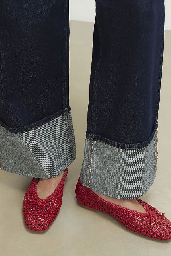 Woven flat Ballet Pumps from River Island