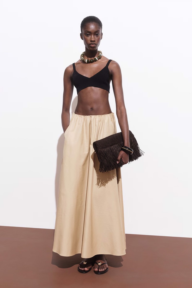 Flared Cotton Skirt
