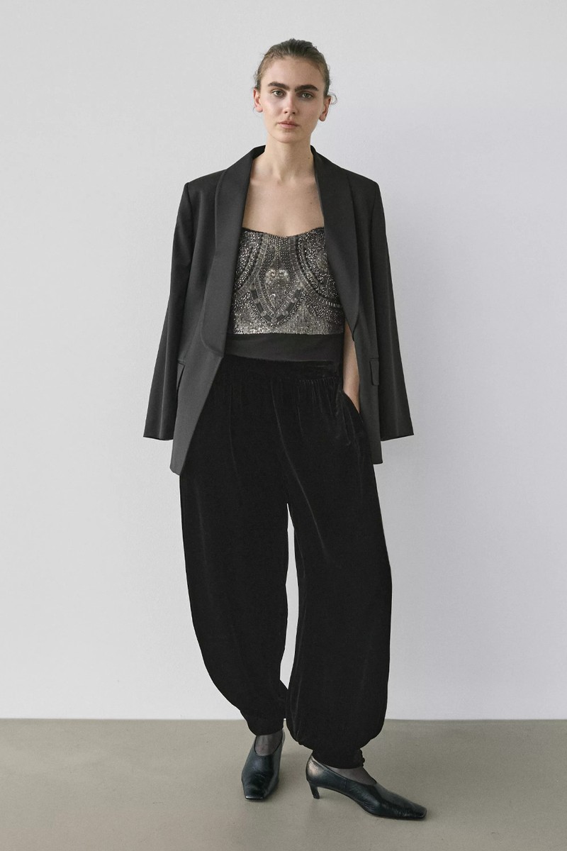 Velvet Sarouel Trousers