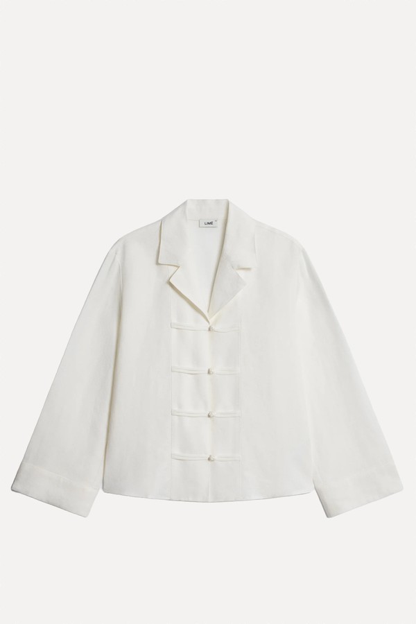 Linen Oriental-Style Qipao Shirt from Limé
