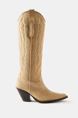 Suede Knee-High Cowboy Boots from Toral