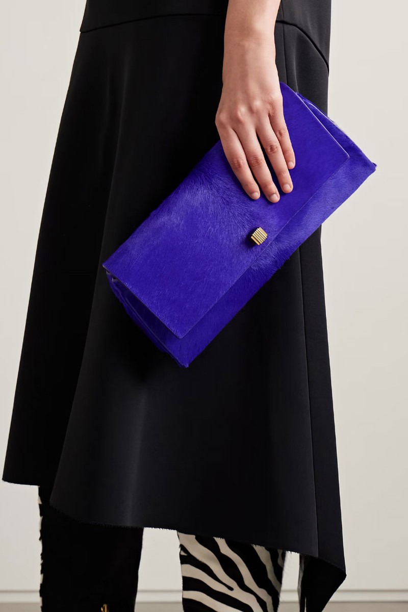 Audrey Calf Hair Clutch from KHAITE