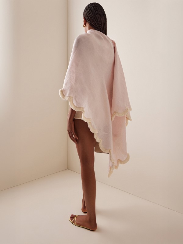 Essie Fringed Linen Wrap