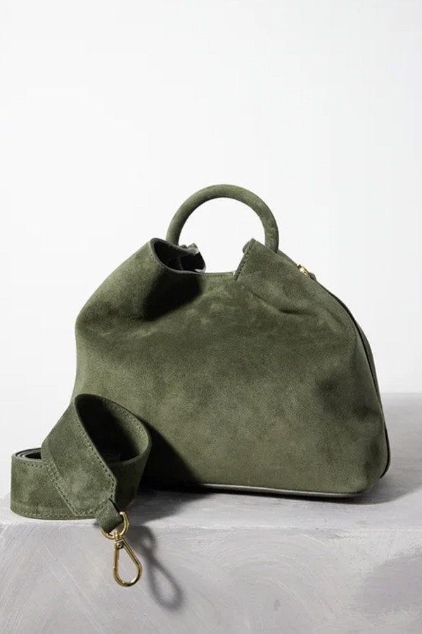 Raisin Suede Handbag from Elleme