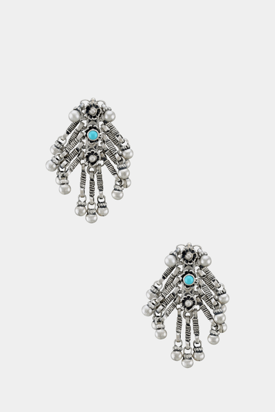 Silver Hiral Turquoise Earrings from Tribe Amrapali