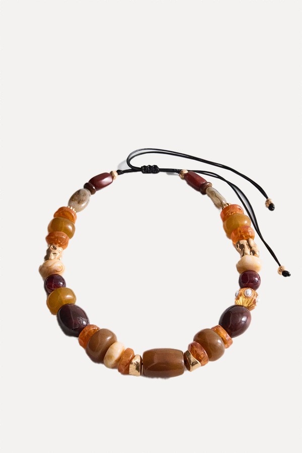 Maxi Necklace With Combined Resin Balls