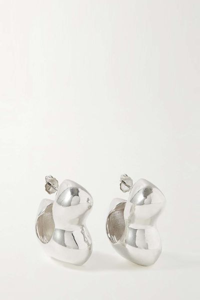 Bubble Recycled Sterling Silver Hoop Earrings from Agmes X Simone Bodmer-Turner