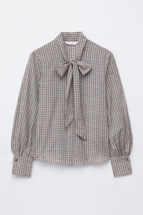 Silk-Blend Bow-Detail Blouse