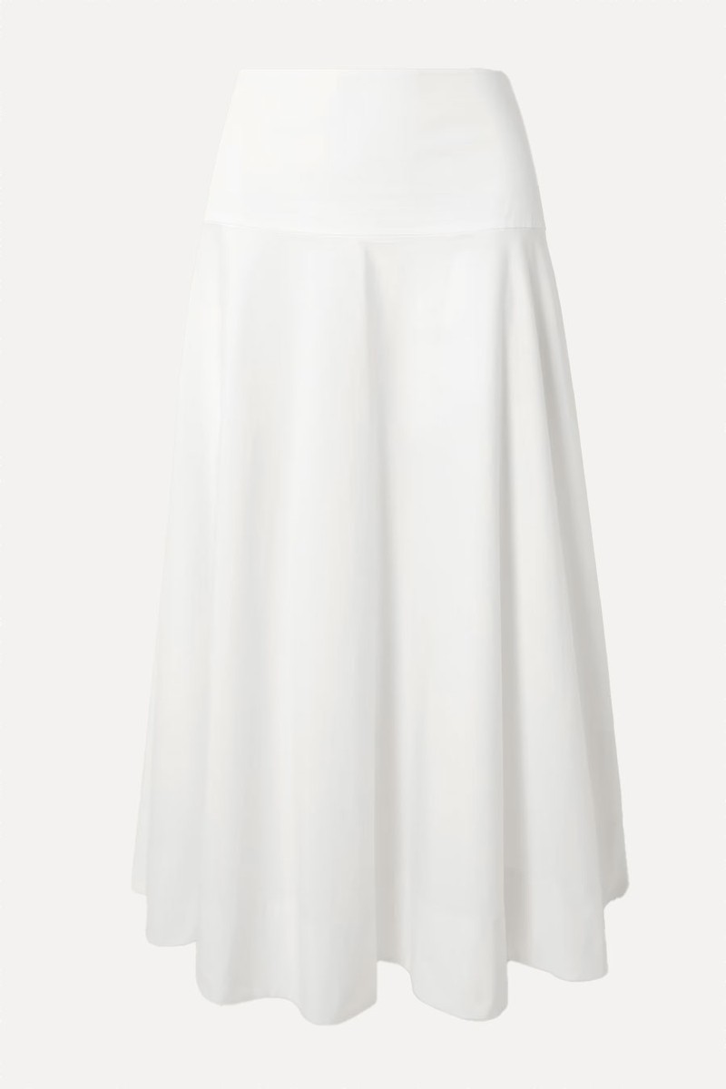 Paneled Cotton-Blend Maxi Skirt from ST. AGNI