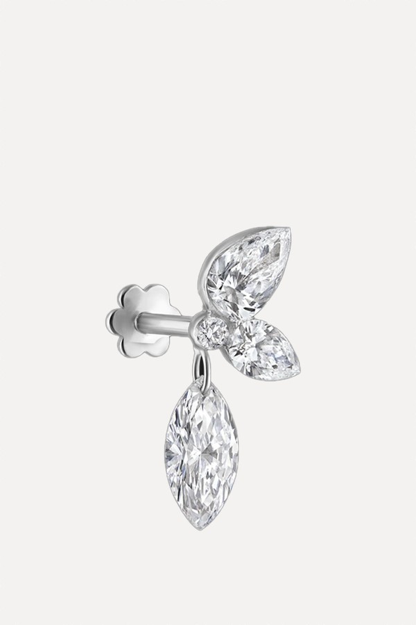 Diamond Echo Threaded Stud Earring