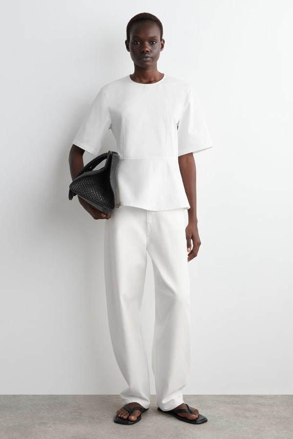 Cotton Peplum Top