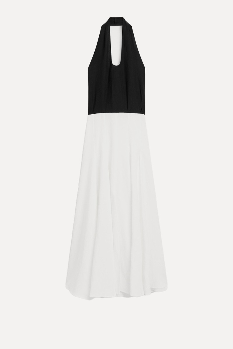 Long Contrast Dress