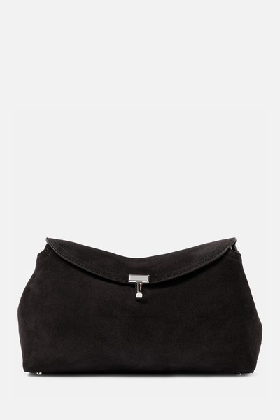 T-Lock Suede Clutch from Toteme