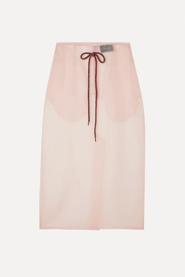 Bow-Detailed Silk-Organza Midi Skirt from SIMONE ROCHA