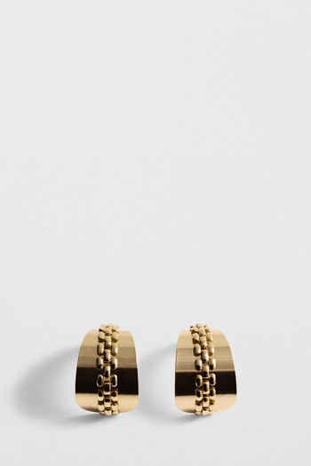 Embossed Link Earrings