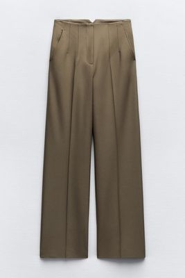 High-Waisted Straight Cut Trousers from Zara