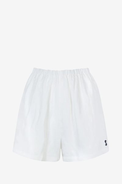 Hacienda Embroidered Linen Shorts from Second Summer