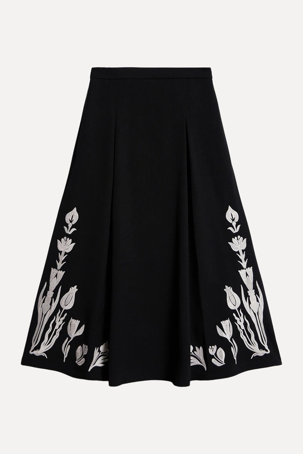 Embroidered Maxi Skirt