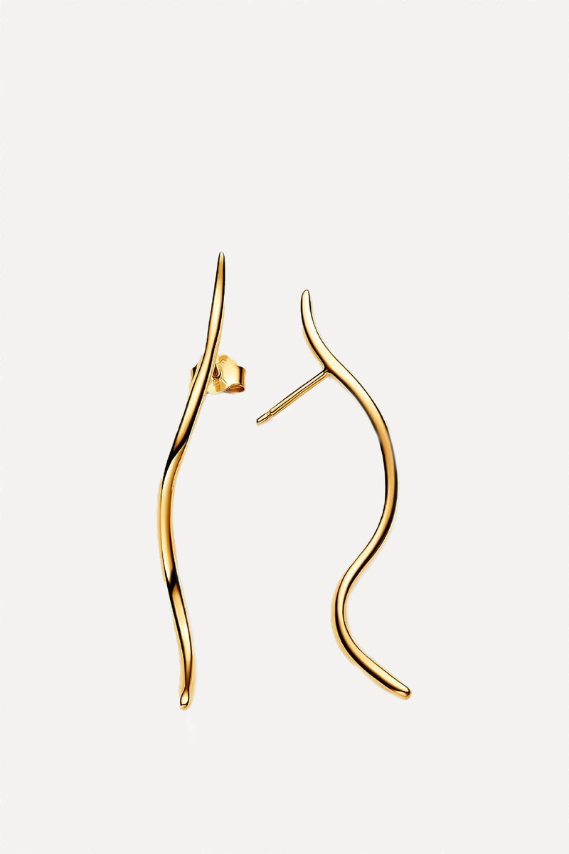 Organically Shaped Wire Stud Earrings
