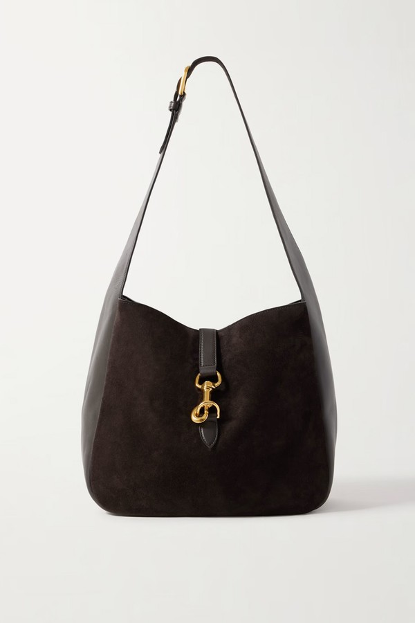 Anita Suede & Leather Shoulder Bag from Nili Lotan