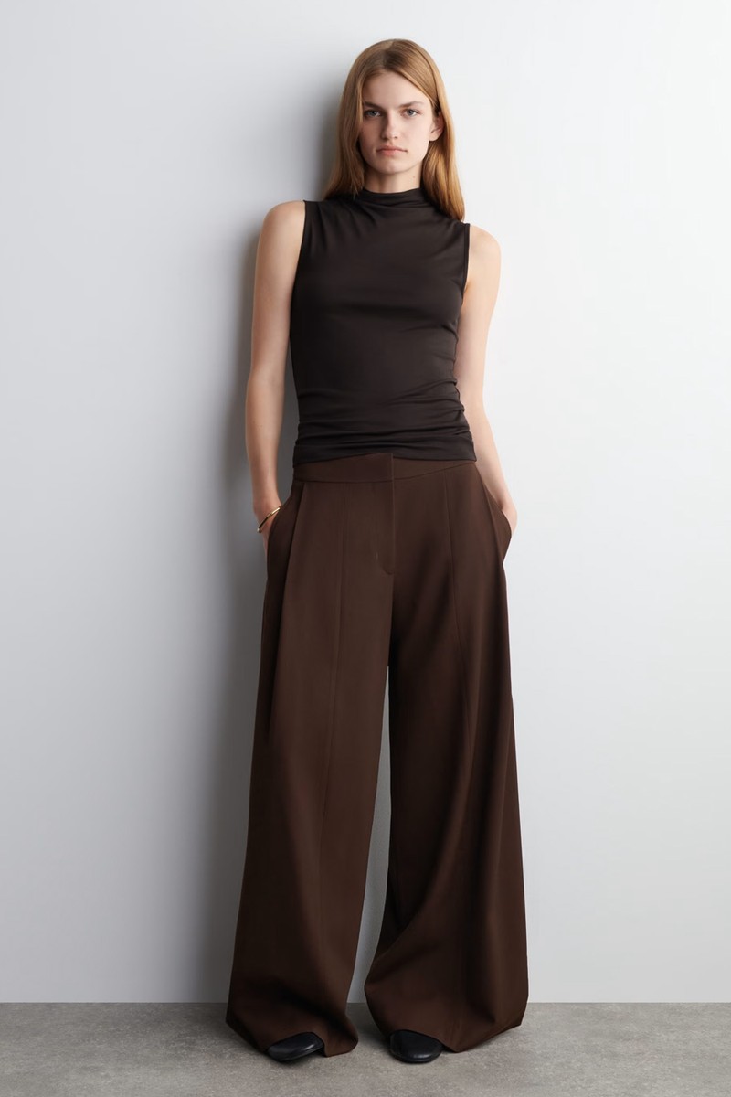 Relaxed Wool-Blend Wide-leg Trousers