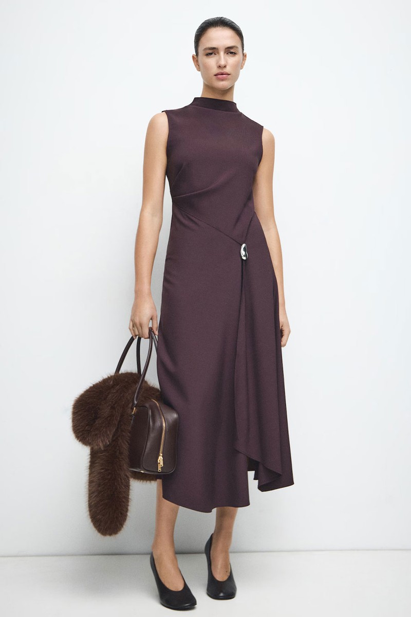 A-Line Dress With Metal Embellishment