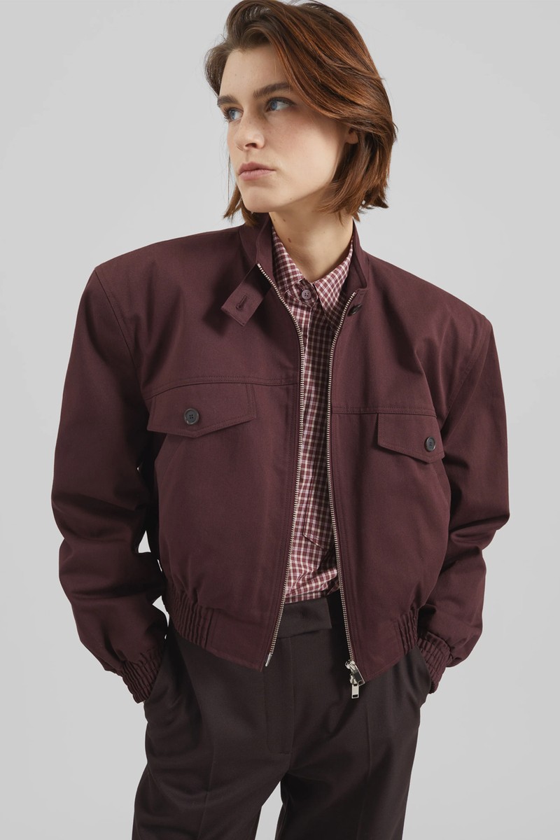 Cobain Padded Cropped Bomber