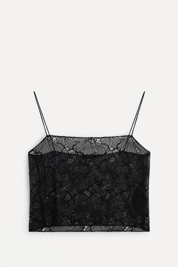 Strappy Lace Top from Massimo Dutti