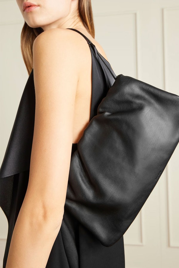 Bourse XL Gathered Leather Shoulder Bag from The Row