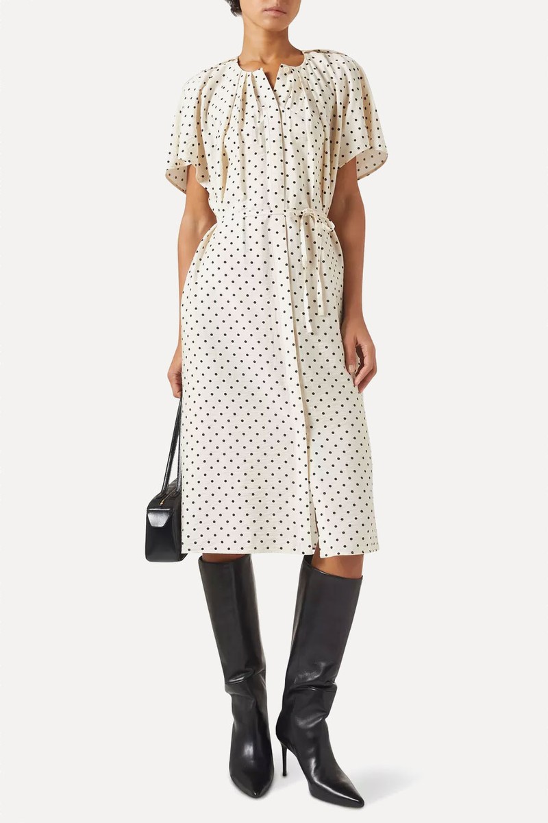 Belted Polka-Dot Dress from COS