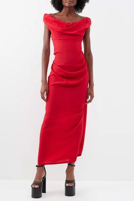 Ginnie Draped Recycled-Crepe Dress from Vivienne Westwood