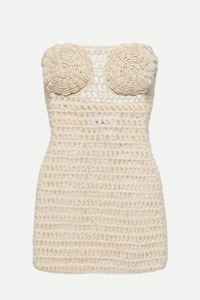 Camellia Cotton Crochet Bustier Dress from Anna Kosturova