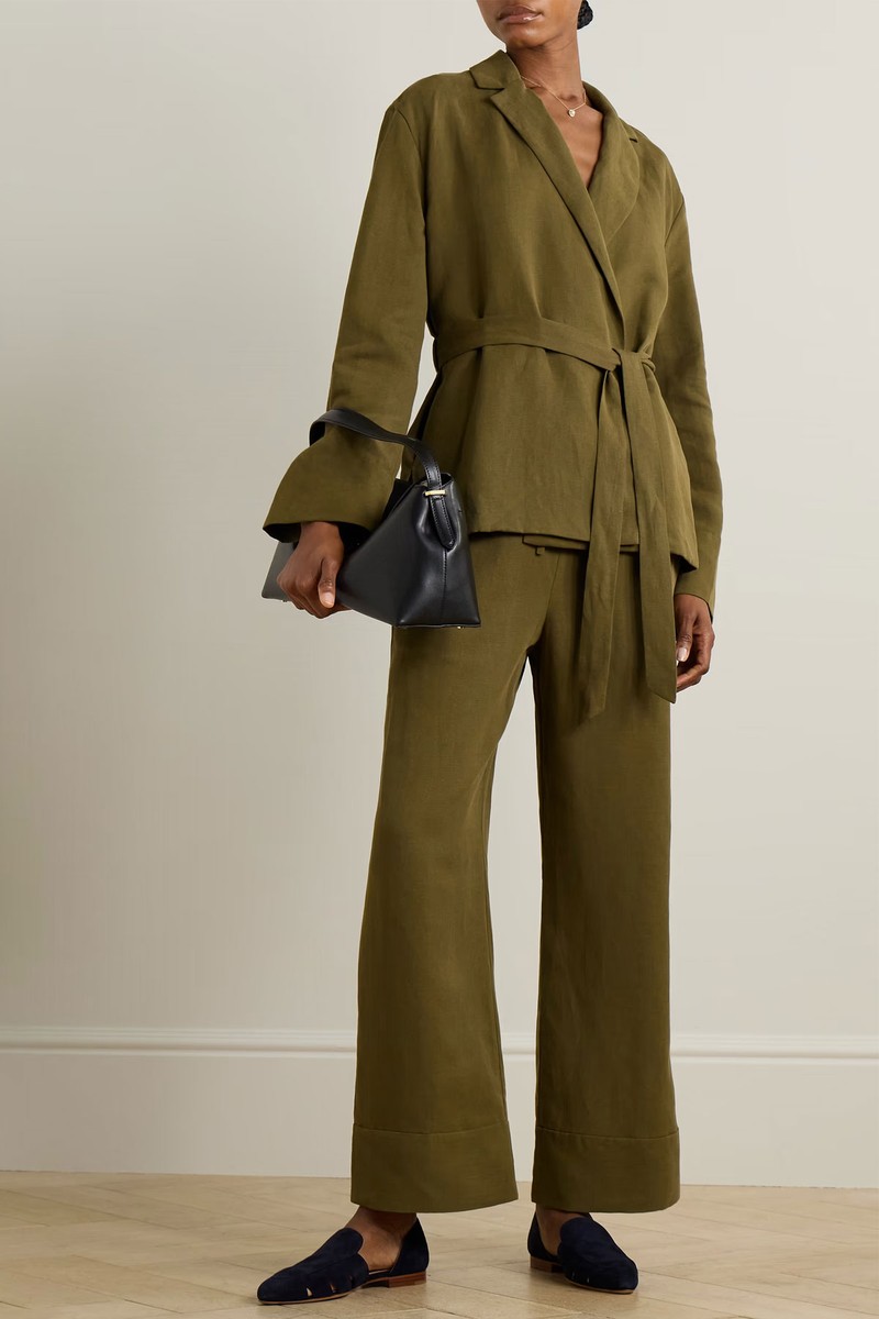 Belted Linen & TENCEL™ Lyocell-Blend Jacket from NET-A-PORTER FOR THE KING’S FOUNDATION