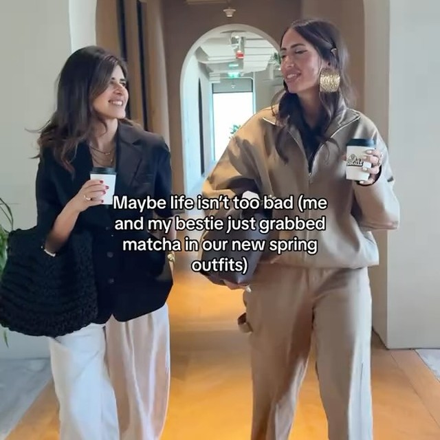 POV: Life is good when you’re sipping matcha with your bestie…