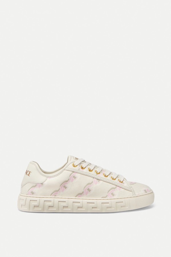 Chain Stripes Greca Sneakers