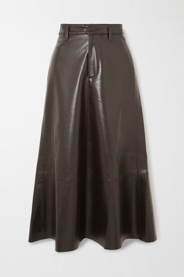 Cassia Recycled Leather-Blend Midi Skirt from Citizens Of Humanity