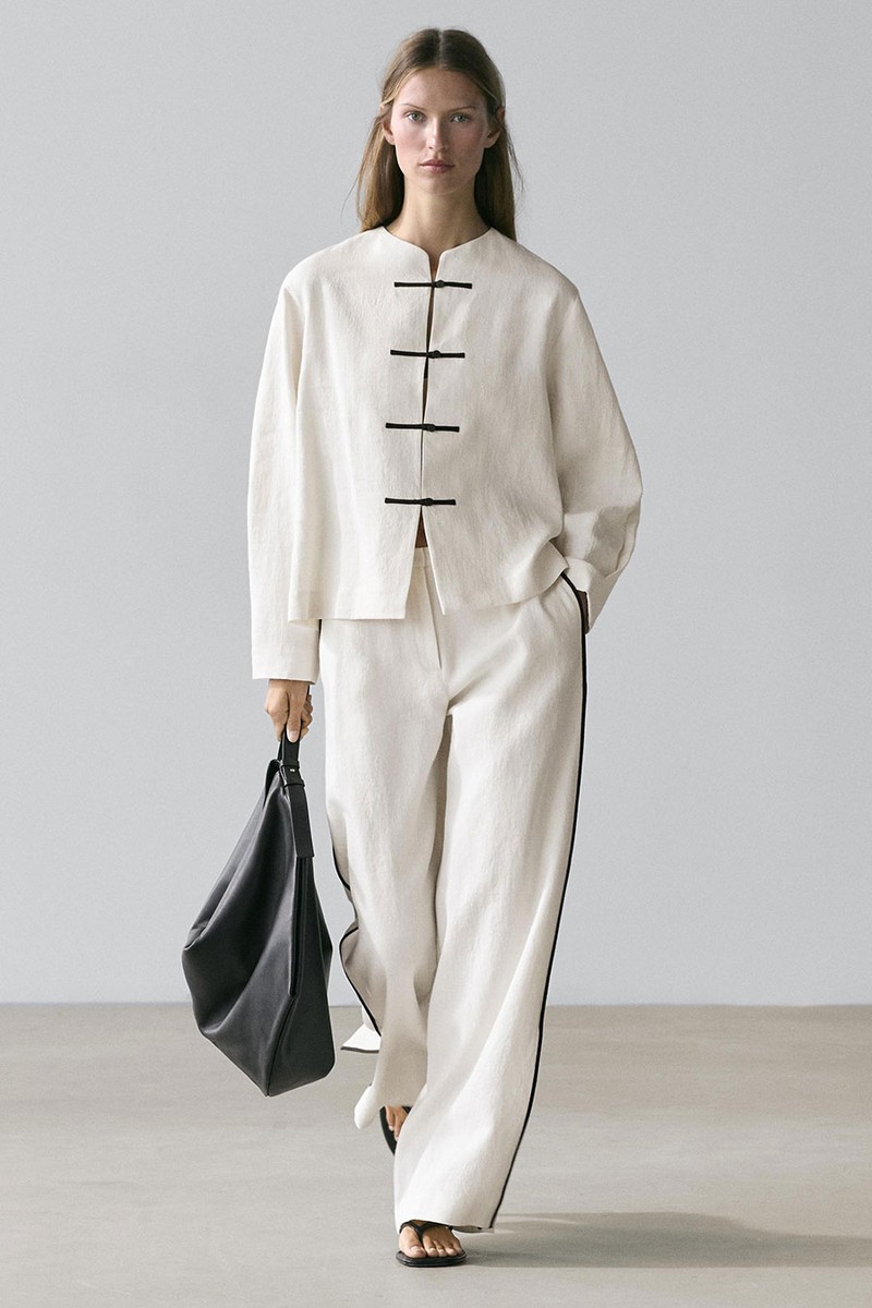 Linen Overshirt With Button Details