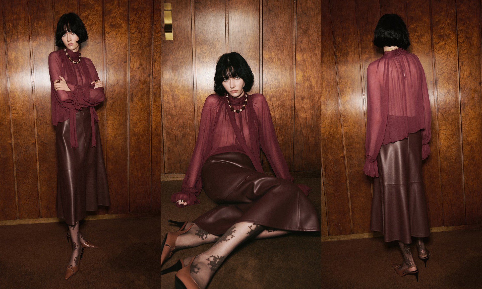 Semi-Transparent Blouse With Foulard, AED 369 | Mango