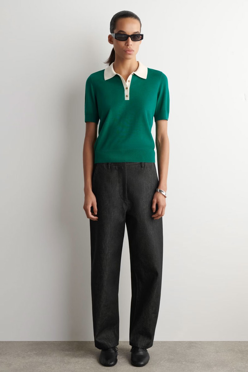 Shrunken Wool-Blend Polo Shirt