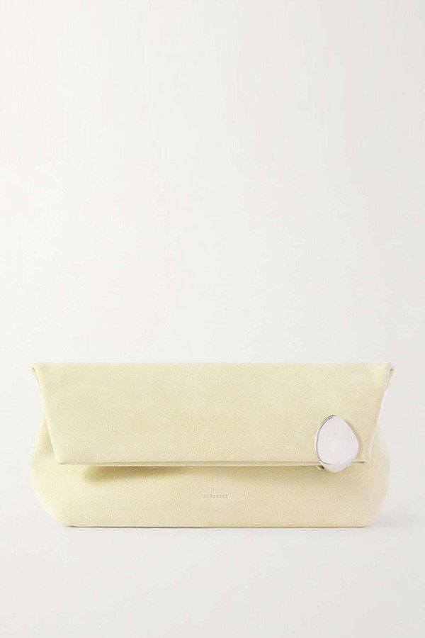 Embellished Suede Clutch from Jil Sander