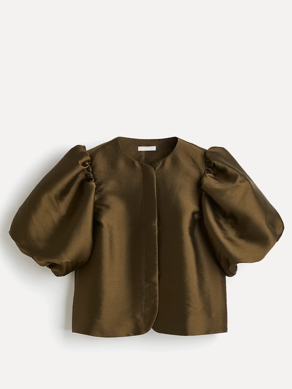 Balloon-Sleeved Blouse