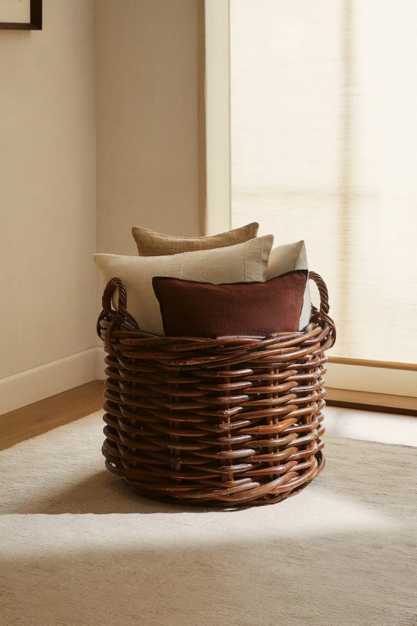 Large Chunky Rattan Basket from Zara Home