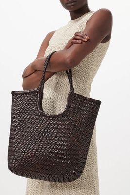 Triple Jump Woven-Leather Tote Bag from Dragon Diffusion