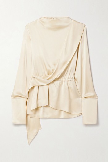 Terry Draped Satin Blouse from Liberowe X Vanguard