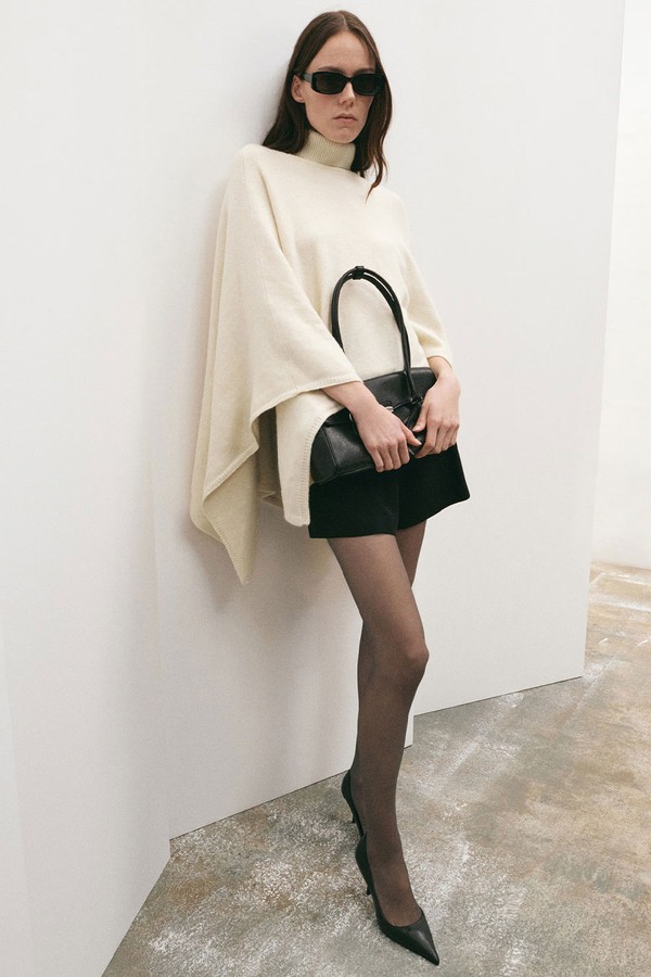 Knitted Turtleneck Cape