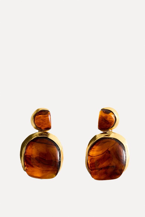 Resin Pendant Earrings from Mango