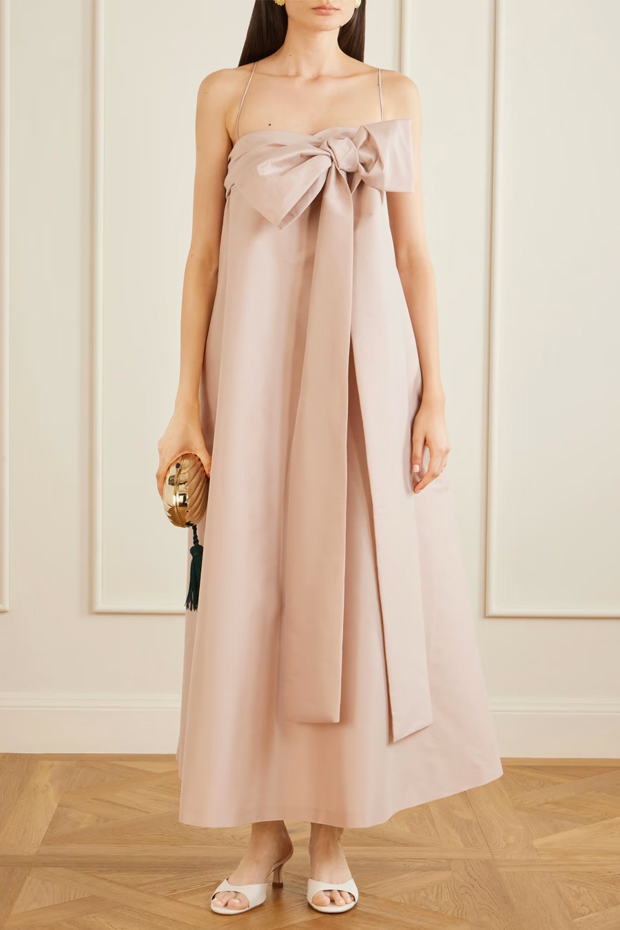 Bailey Bow-Detailed Taffeta Gown from BERNADETTE